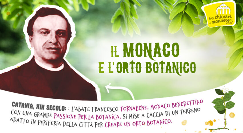 Francesco Tornabene nell’Orto botanico di Catania, tra vasche e piante esotiche